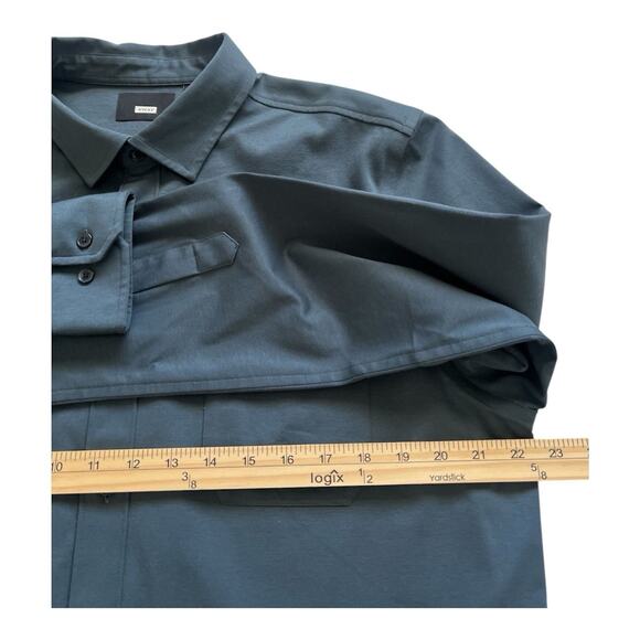 NWT Away Travel The Anywhere Shirt Mens Large Button Up Slate Blue Business Work - Picture 6 of 9